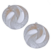 Clip On Silver 3D Yin-Yang Earrings for Women