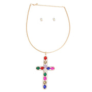 Collar Multi Elegant Cross Necklace