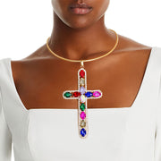 Collar Multi Elegant Cross Necklace