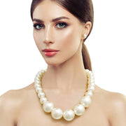 Chunky Single Strand Cream Pearls