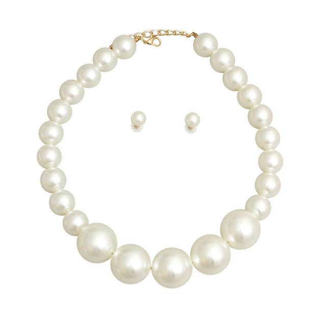 Chunky Single Strand Cream Pearls