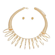 Collar Gold XLarge Coiled Wire Modern Necklace