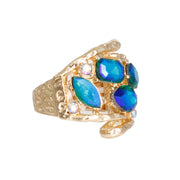 Blue Loop Crystal Ring