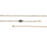 Rhinestone Belt Gold Evil Eye Chain Belt for Women