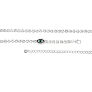 Rhinestone Belt Silver Evil Eye Chain for Women