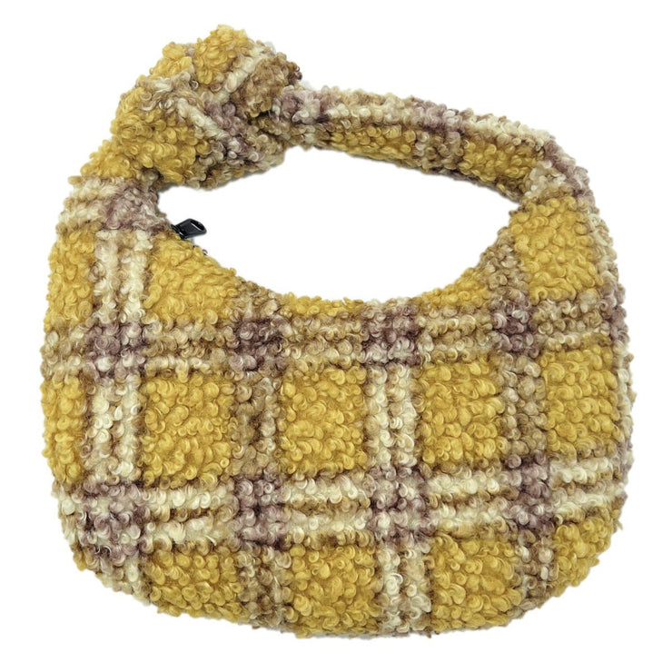 Mustard Plaid Sherpa Bag