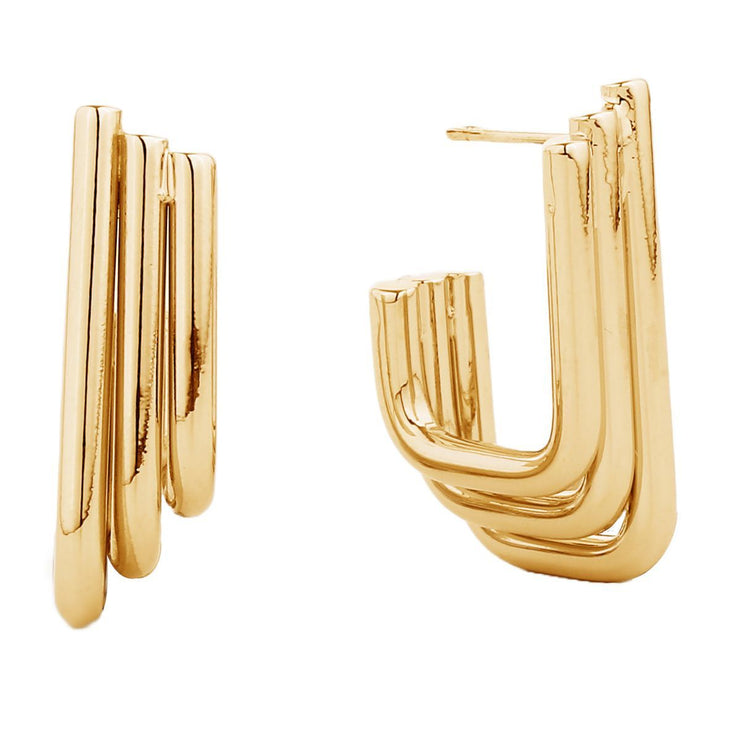 Hoop 14K Gold Small Stack Hook Earrings for Women