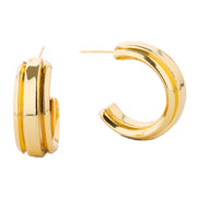 Hoop 14K Gold Small Solid Metal Earrings for Women