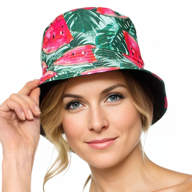 Green Watermelon Reversible Bucket Hat