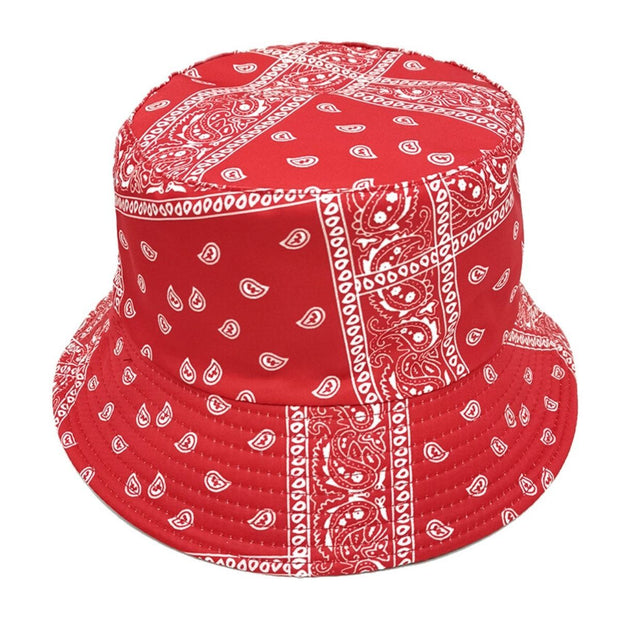 Red Bandana Reversible Bucket Hat