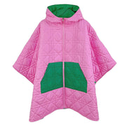 AKA Sorority Hoodie Puffer Pink Green Zipper Cape