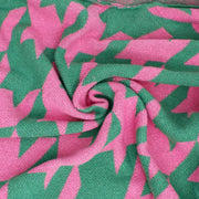 AKA Sorority Houndstooth Knit Pink Green Cardigan