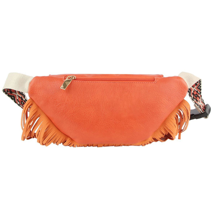 Orange Fringe Fanny Pack