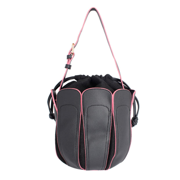 Black Tulip Bucket Bag