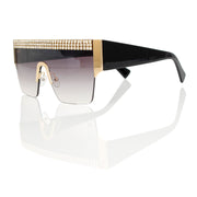 Sunglasses Shield Pave Black Eyewear for Women