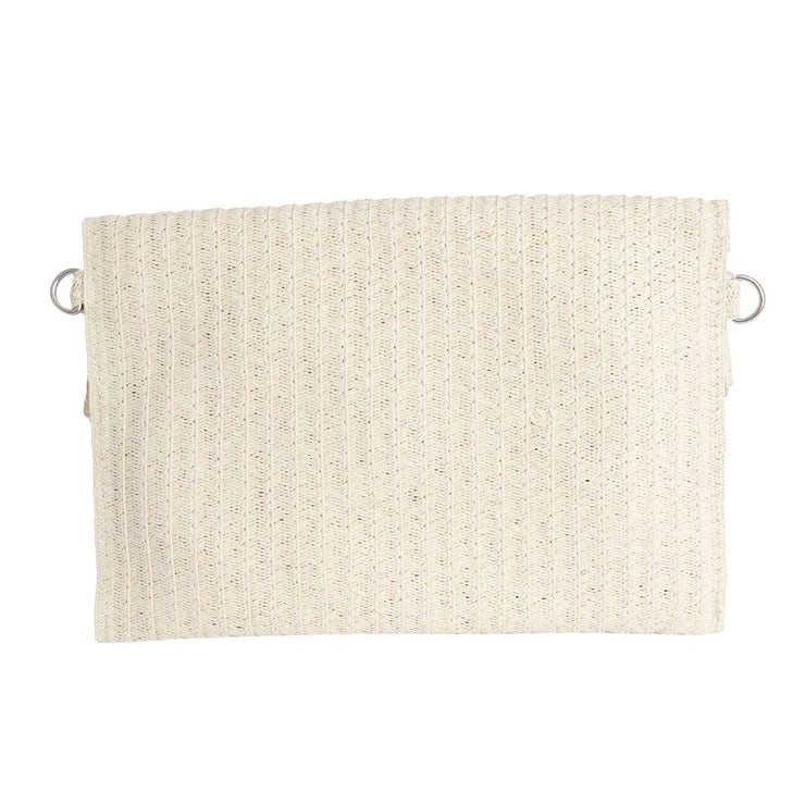 Cream Fringe Envelope Clutch