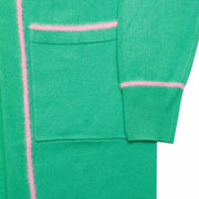 AKA Sorority Medium Green Long Duster Cardigan