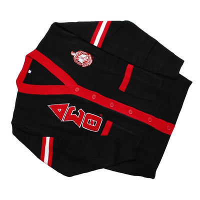 DST Sorority Med Black Letterman Sweater Cardigan