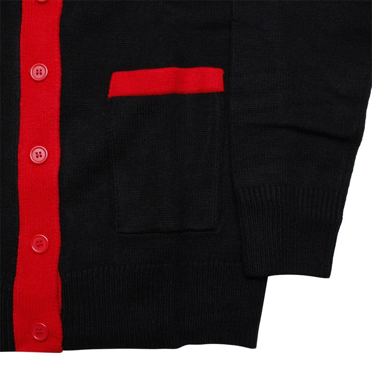 DST Sorority SM Black Letterman Sweater Cardigan