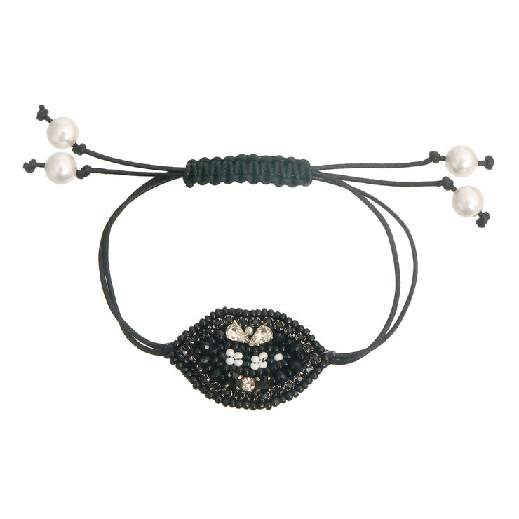 Black Lips Friendship Bracelet