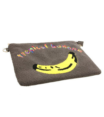 Gray Banana Clutch