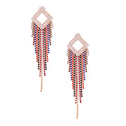 Diamond Fringe Rhinestone Earrings