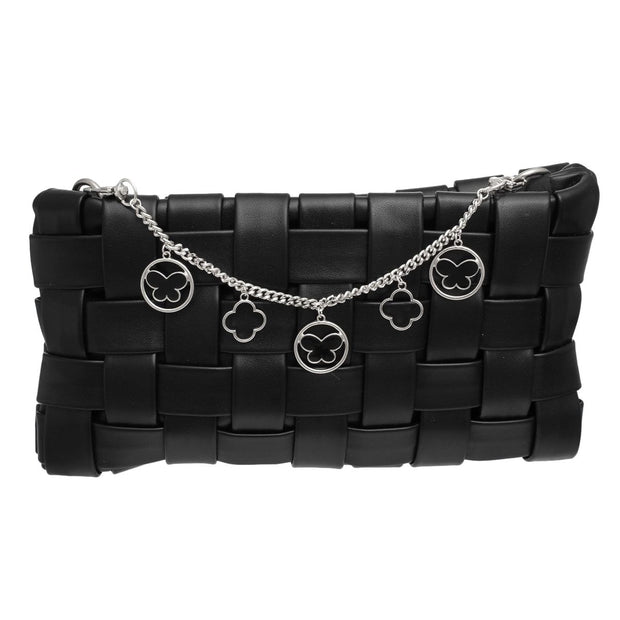 Bag Chain Silver Black Butterfly Chain for Women