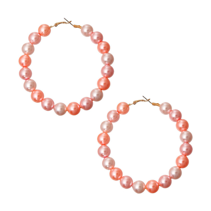 Blush Radiance Hoop Earrings – Opulence Meets Femininity