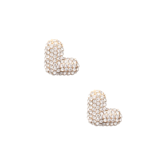 L Initial Rhinestone Studs