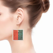 Red and Green Two Sided Earrings