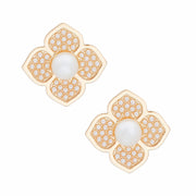 Pearlescent Bloom: Flower Studs