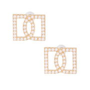 Cream Double D Studs