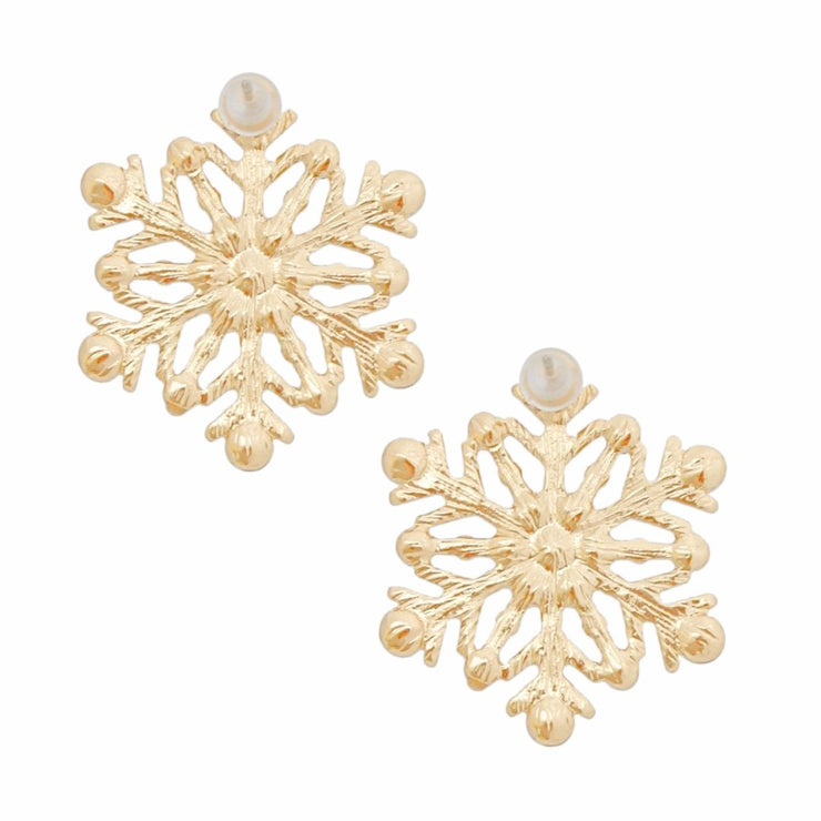 Stud Stellar Snowflake Red Green Earrings Women