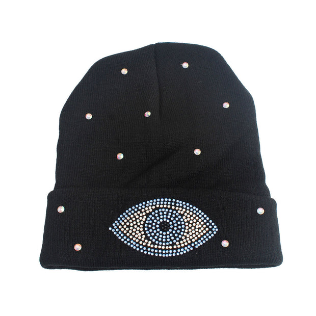 Black Bling Eye Beanie