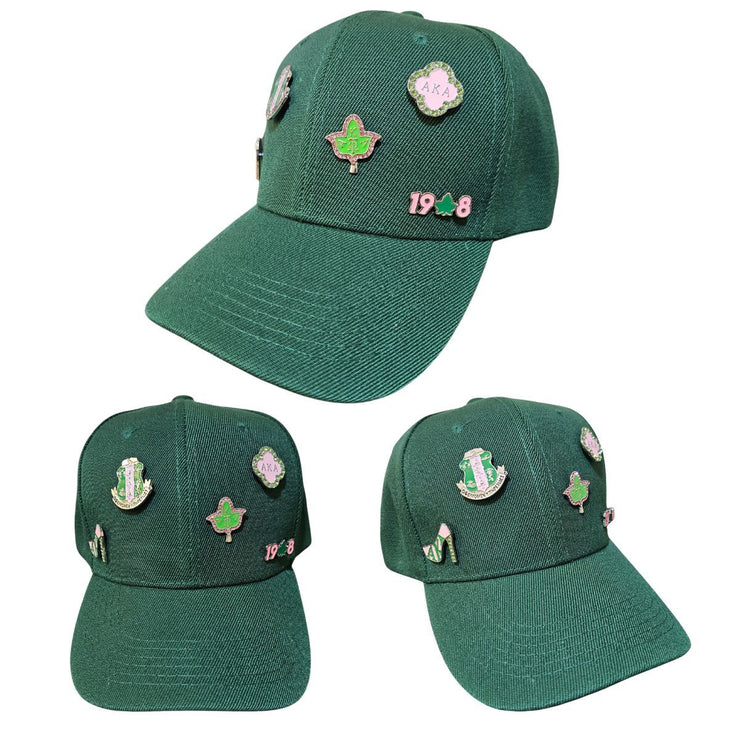 Hat Green Canvas Baseball Cap for Women