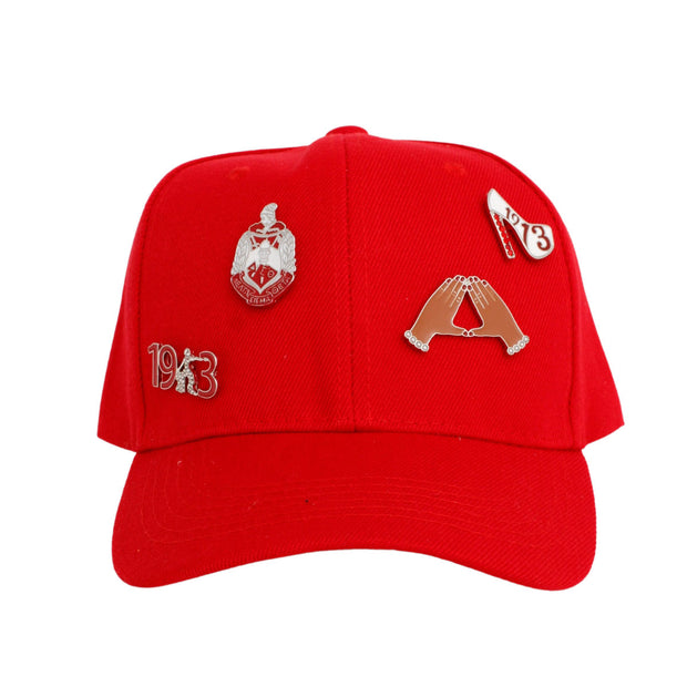 Hat Red Canvas Baseball Cap for Women