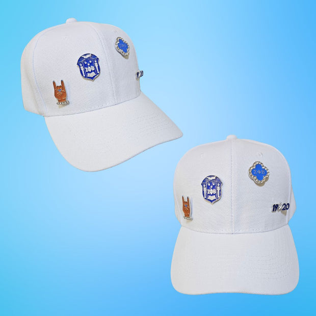 Hat White Canvas Baseball Cap for Women