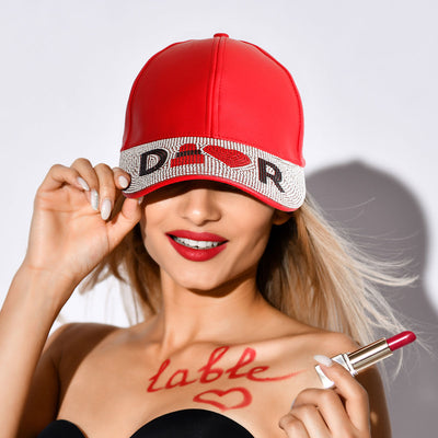 Red Designer D Visor Hat