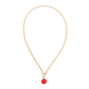 Mini Red Pave Charm Necklace