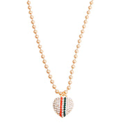 Heartfelt Harmony: Stripe Ball Necklace