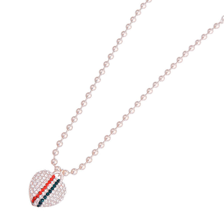 Stripe Sensation: Silver Ball Necklace