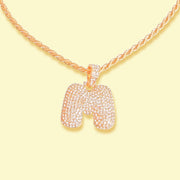 M Initial Necklace