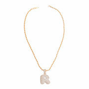 R Initial Necklace