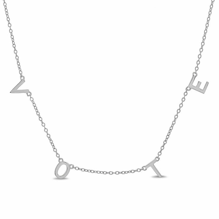 Necklace VOTE Station Silver Chain for Women