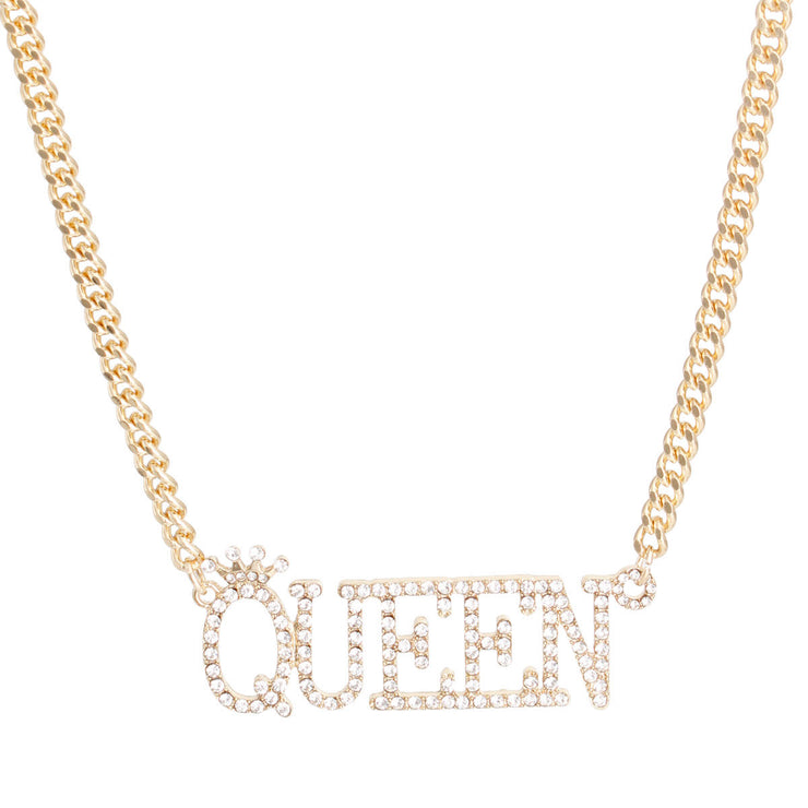 Gold Iced Queen Necklace