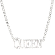 Silver Iced Queen Necklace