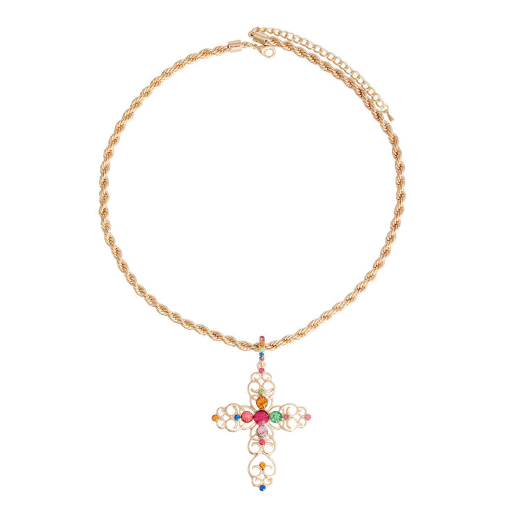 Multi Filigree Cross Necklace