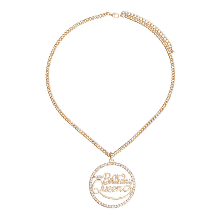 Gold Birthday Queen Necklace