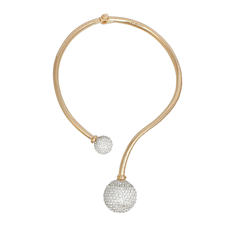 Choker Gold Disco Ball Hinge Necklace for Women