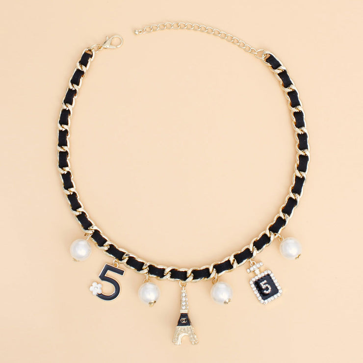 Chanelista No. 5 Eiffel Tower Charm Necklace